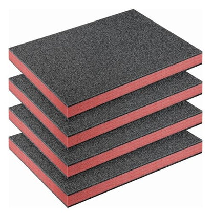 Outus 4 Pcs Polyethylene Foam, 16 x 12 x 1.5 Inch, Red, Black - color: Red, Black, size: 16 x 12 x 1.5 Inch