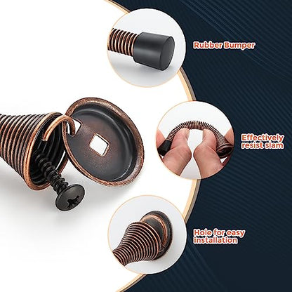 Ravinte Door Stoppers, 48 Pack Oil Rubbed Bronze Spring Door Stops - color: Oil Rubbed Bronze