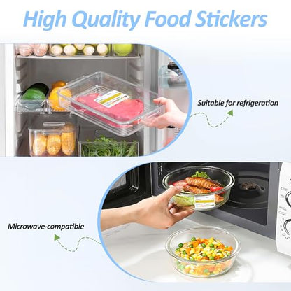 Restaurant Quality Shelf Life Food Rotation Labels Vinyl, 2” x 3” Self-Adhesive Removable Freezer Food Labels, Perfect for Reusable Containers, Easy to Remove, Food Safety Date Sticker (3 PCS) - style: 3 PCS