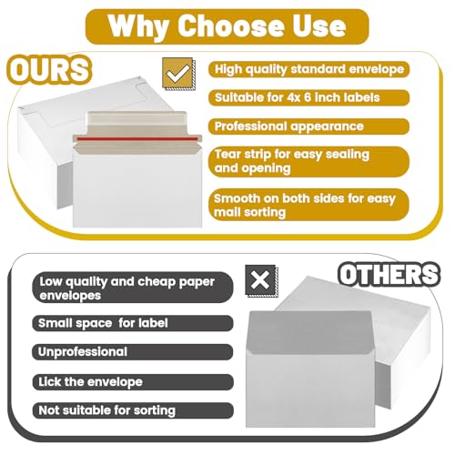 110 Pack White Trading Card Shipping Envelopes, 7x 4.35 Inch Self-Adhesive Mailer Envelopes Perfect for Semi-Rigid Sleeves, Trading Card Mailing Supplies - color: White-110 Pack