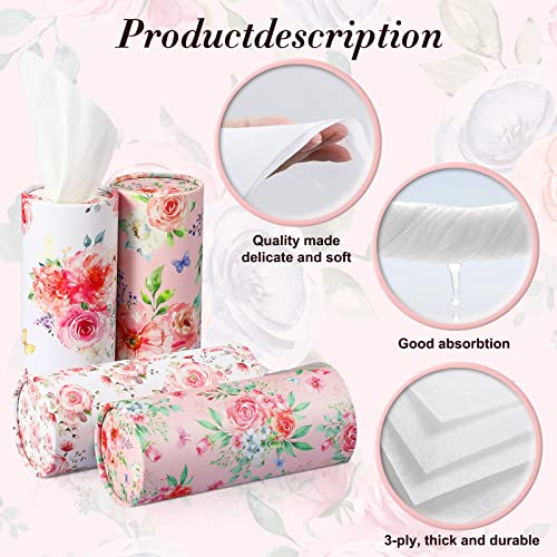 Ctosree 16 Pcs Car Tissue Holder Bulk Floral Cylinder Box Cup Holder