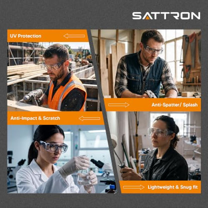 Safety Glasses Over Eyeglasses 12Pack ANSI Z87.1 Impact&Scratch Resistant Wide Vision Fits Over Glasses Dust/Chemical Splash Proof Protective Eyewear for Work Construction Lab Clear Lens Black Temple - color: 12 Pack/ Clear Lens/ Gray Temples