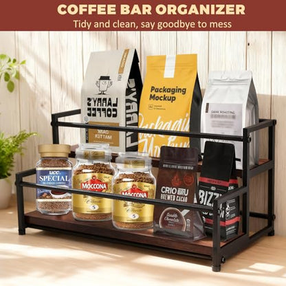 Coffee Syrup Rack Organizer, 2-Tier - color: 2-Tier