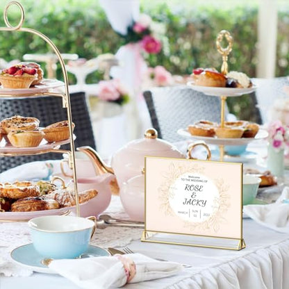 NIUBEE 8.5x11 Acrylic Sign Holder,Picture Frame,Wedding Table Numbers,6pack - size: 8.5x11", style: Horizontal