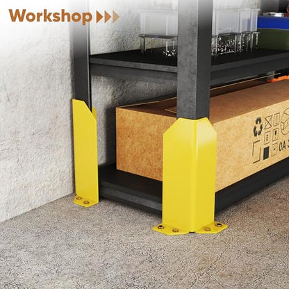 Nisorpa 12" Pallet Rack Post Protectors, 2 Pcs, with 10 Anchor Bolts