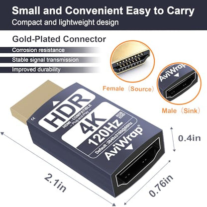 4K 60Hz HDMI EDID Emulator,HDCP Passthrough Adapter - color: 2K/120Hz, size: 1pack