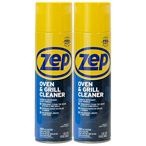 Zep Heavy-Duty Oven and Grill Cleaner - 19 oz (Case of 2) ZUOVGR19 - Dissolves Grease on Contact, on Burners, Grates and Drip Pans - size: 19 Ounce (Pack of 2)