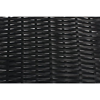 HUBERT Wicker Look Tapered Storage Basket, Rectangular Black - 7 1/2"L x 30"D x 1 1/2" to 8"H - color: Black, size: 7.5"Lx30"Dx1.5-8"H