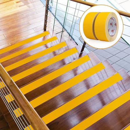 BOMEI PACK Anti Slip Traction Tape,2 Inch x 16.5 Ft,Heavy Duty Non Slip Tape,Grip Tape for Stairs, Tread Step, Indoor & Outdoor Use,Waterproof Stairs Non Skid Treads (Yellow) - color: Yellow