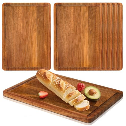 Roshtia 6 Pcs Wooden Cutting Boards 14x10'' Acacia Chopping Board, Fresh - style: Fresh