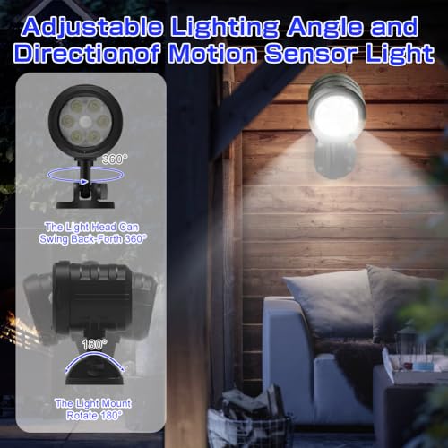 Motion Sensor Outdoor Lights, 1000LM Ultra Bright Wireless Sensor Light with Remote Control, IP65 Waterproof Motion Detector Security Light for Outside, Front Door, Yard, Garage, Stair
