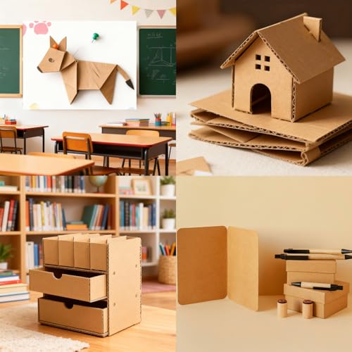 100 Pack Corrugated Cardboard Sheets, Flat Packaging Pads