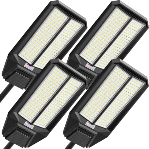 10000W Solar Street Light: Commercial Solar Lights Outdoor Waterproof 200pcs High Brightness LEDs Solar Parking Lot Lights Dusk to Dawn for Yard Garden with Motion Sensor(4 Pack) - size: XL--4 Pack