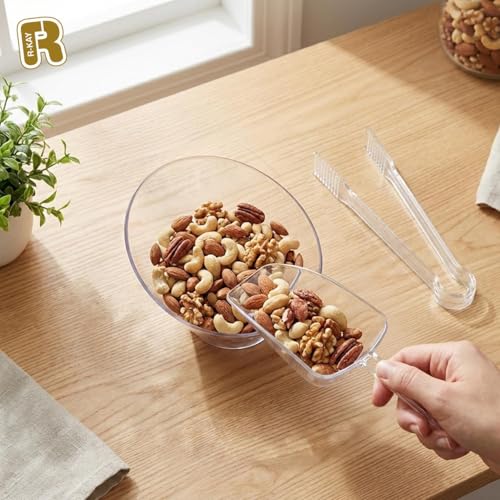 12 Pack Clear Small Serving Tongs For Buffet - Mini Plastic Tongs For Ice, Candies, Hot And Cold Food - Small Tongs For Appetizers For Parties, Holidays And Gatherings
