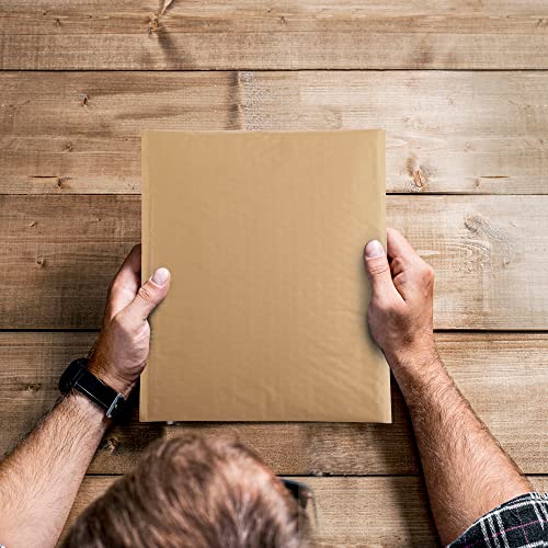 METRONIC Kraft Bubble Mailers 6x10" Padded Envelopes Brown 50 Pack Seal