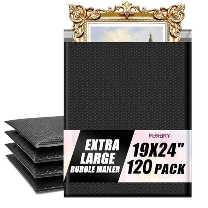 Fuxury Bubble Mailers 19x24" 120 Pack Black Large Padded Envelopes bulk - color: Black, size: 19x24" 120PC