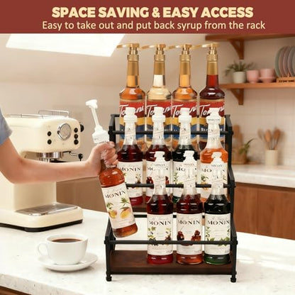 Coffee Syrup Rack Organizer, 3-Tier - color: 3-Tier