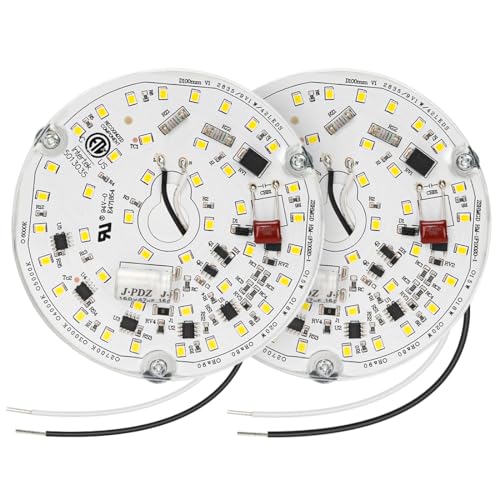 2 Pack LED Ceiling Fan Light Replacement Kit, Retrofit for Ceiling Lights, 15W 120V 5000K CRI90, Dimmable Engine for Pendant, Lantern
