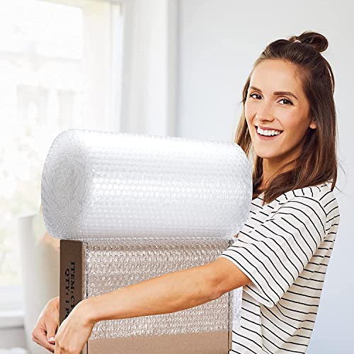 Bubble Cushioning Wrap Roll, Sumono 17 Inch x 72 Feet Total [2 Rolls of 36 Feet] Bubble Roll Perforated 12 Inch Included 20 Fragile Sticker Label - size: 2 Roll: 17inx36ft, Total 72ft