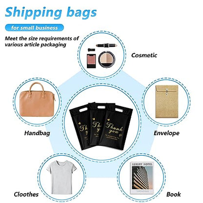 Thank You Poly Mailers with Handle, 12x15.5 Inch 50 Pcs - color: Thank You, size: 12x15.5 Inch 50 pcs