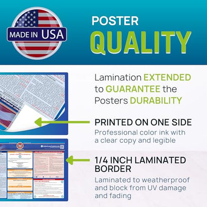 Labor Law Posters Virginia 2027, 2-Pack, State, Federal Workplace Notices - style: Laminated 2-Pack