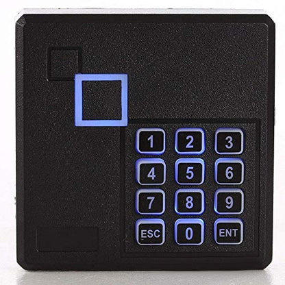 MENGQI-CONTROL 2 Doors Smart Access Control for Fire Exit Door Rim Exit Devices with Push Bar Electric Strike Lock RFID Keypad Reader 110V Power Supply Box Keychains Cards(Phone APP Remote Open Door) - style: 2Door PushBar Strike