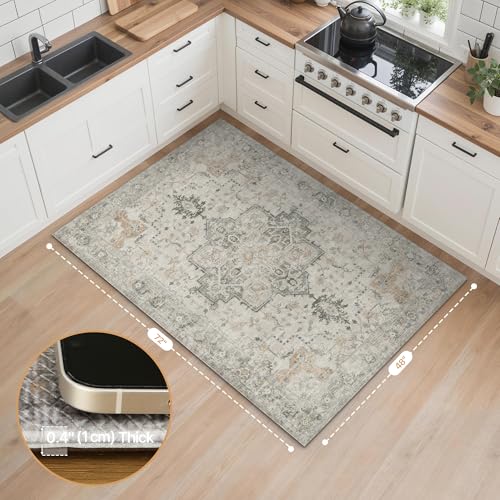 GENIMO Anti Fatigue Kitchen Mats for Floor 47"x71",Large Kitchen Rug - color: Light Taupe Brown, size: 47"x71"--0.4 inches