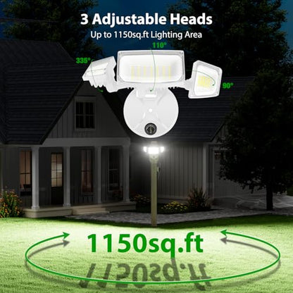 iMaihom Dusk to Dawn Outdoor Lighting, Plug in Flood Light, Remote, White - color: White