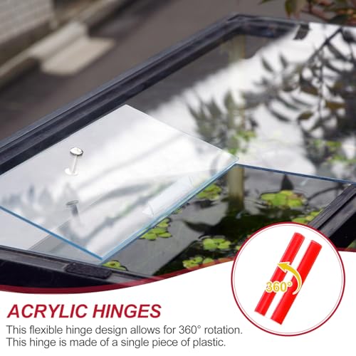 uxcell 2pcs Acrylic Flexible Hinges 100x35mm Invisible Living Hinge 360° - size: 100x35mm