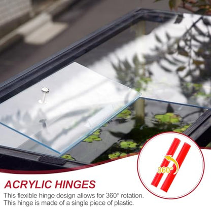 uxcell 2pcs Acrylic Flexible Hinges 100x35mm Invisible Living Hinge 360° - size: 100x35mm