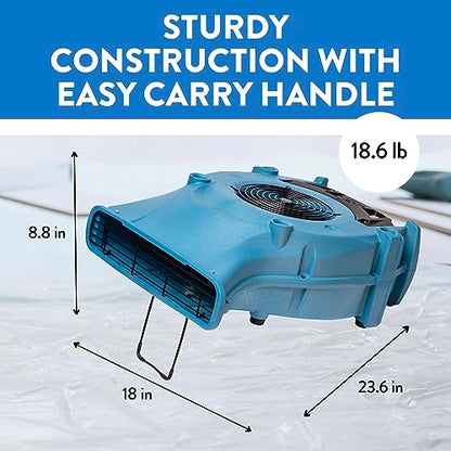 Dri-Eaz 114969 Velo PRO Air Mover, Professional Water Damage Carpet Dryer (F505), Air Blower Dryer for Carpets, Walls, and Floors