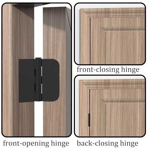 Stainless Steel Ball Bearing Door Hinges, 4x4 Inch Matte Black, Pack of 3 - color: Matte Black - 06, size: 4 inch - 3 pack