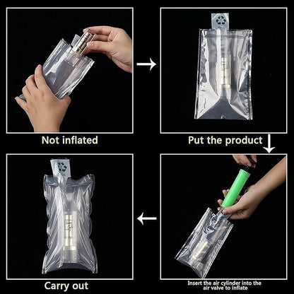 Miupoo Packaging Air Bags,Clear Plastic Inflatable Air Packaging Protector Bag with Free Pump Cushion,Air Cushion Blocking Packaging Bag,16x16Inchesx100Pieces - size: 16x16Inchesx100P