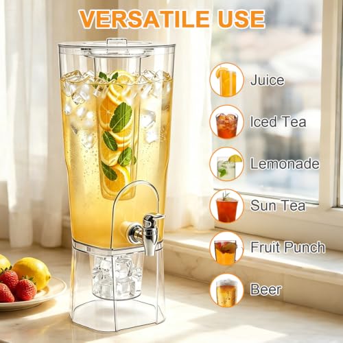 Homecor 1.5 Gallon Drink Dispensers for Parties with Fruit Infuser 2 Pcs