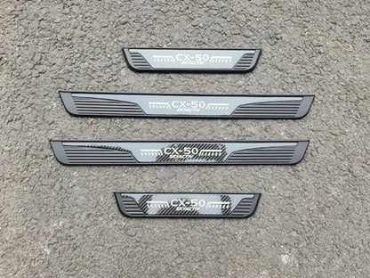 Carbon Fiber Door Sill Protector for Mazda CX-50 CX50 2023 2024, Door Entry Guard Scuff Plate Trim Cover Accessories, Auto Interior Accessory Kick Panels 4pcs set