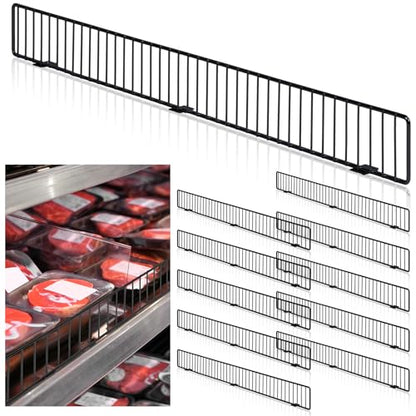 Yaocom 10 Pcs Gondola Shelf Fence 36x3'' Retail Front Wire Guard, Black - color: Black, size: 36" x 3"