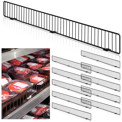 Yaocom 10 Pcs Gondola Shelf Fence 36x3'' Retail Front Wire Guard, Black - color: Black, size: 36" x 3"