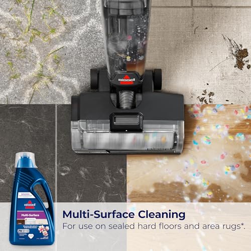 Bissell Multi-Surface Solution,for use in CrossWave and Other Leading Hard Surface and Area Rug Cleaners,80oz,Dissolves Dirt,Grime,and-Tough Sticky Messes,(Pack of 2) - size: 80 Fl Oz (Pack of 2)