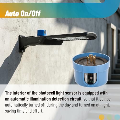 Twist Lock Photocell Sensor for Outdoor Lights, Auto On Off Switches