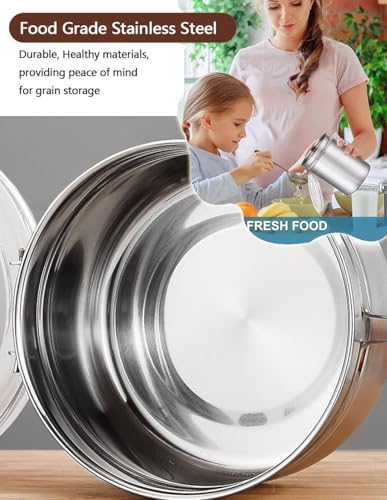 Walktosun Stainless Steel Food Container with Clear Lids Airtight Storage Container Stackable Small Canisters Kitchen Pantry Storage for Cereal, Snacks, Candy, Herbs, Spices, Sugar, Tea (1.2L Silver) - color: 1.2L Silver