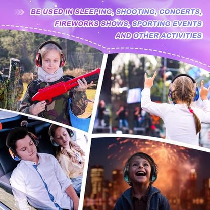 Amylove 12 Pcs Kids Noise Cancelling Headphones Ear Muffs Starry Sky Style (Pack of 2) - size: Universal Fit (kids & Adults) (Pack of 2), style: Starry Sky Style