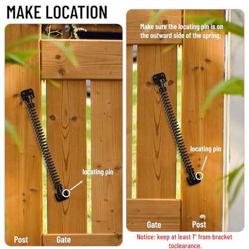 11-1/2" Gate Door Spring Self Closing Heavy Duty Automatic Closure Hardware - size: 11-1/2 Inch