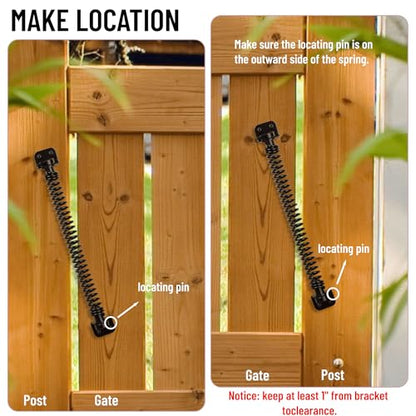 11-1/2" Gate Door Spring Self Closing Heavy Duty Automatic Closure Hardware - size: 11-1/2 Inch