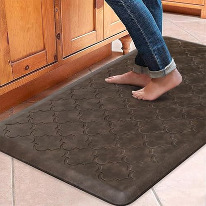 WISELIFE Kitchen Mat Cushioned Anti Fatigue Floor Mat, 20"x39", Brown - color: Brown, size: 1'8" x 3'3" (Rectangular)