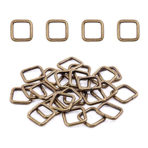 Swpeet 60Pcs Heavy Duty Metal Rectangle Ring - color: Bronze, size: 5/4 Inch