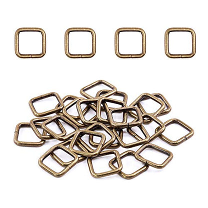Swpeet 60Pcs Heavy Duty Metal Rectangle Ring - color: Bronze, size: 5/4 Inch