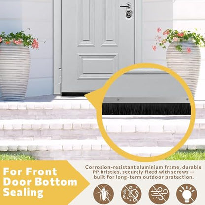 4 Pack Retsun Door Brush Sweep, 0.98" W x 39.37" L, Total 13ft