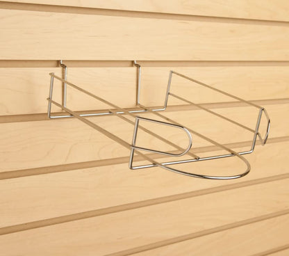 Dazzling Displays Gridwall Hat Display Rack - Retail Hat Display and Display for Hats - Slat Wall Accessories for Organized and Professional Merchandising (Chrome)
