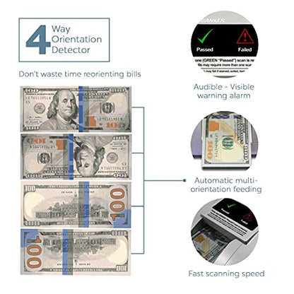 AccuBANKER D470 Quadscan Counterfeit Detector with AccuSTAND - style: Stand Bundle