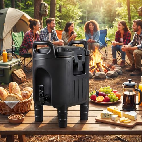 COSTWAY 2.6 Gal Insulated Beverage Dispenser, Commercial Coffee Server, 2